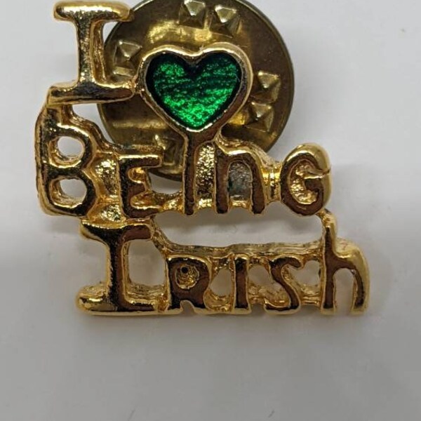 I love being Irish Ireland vintage gift carded pin  St Patrick's day