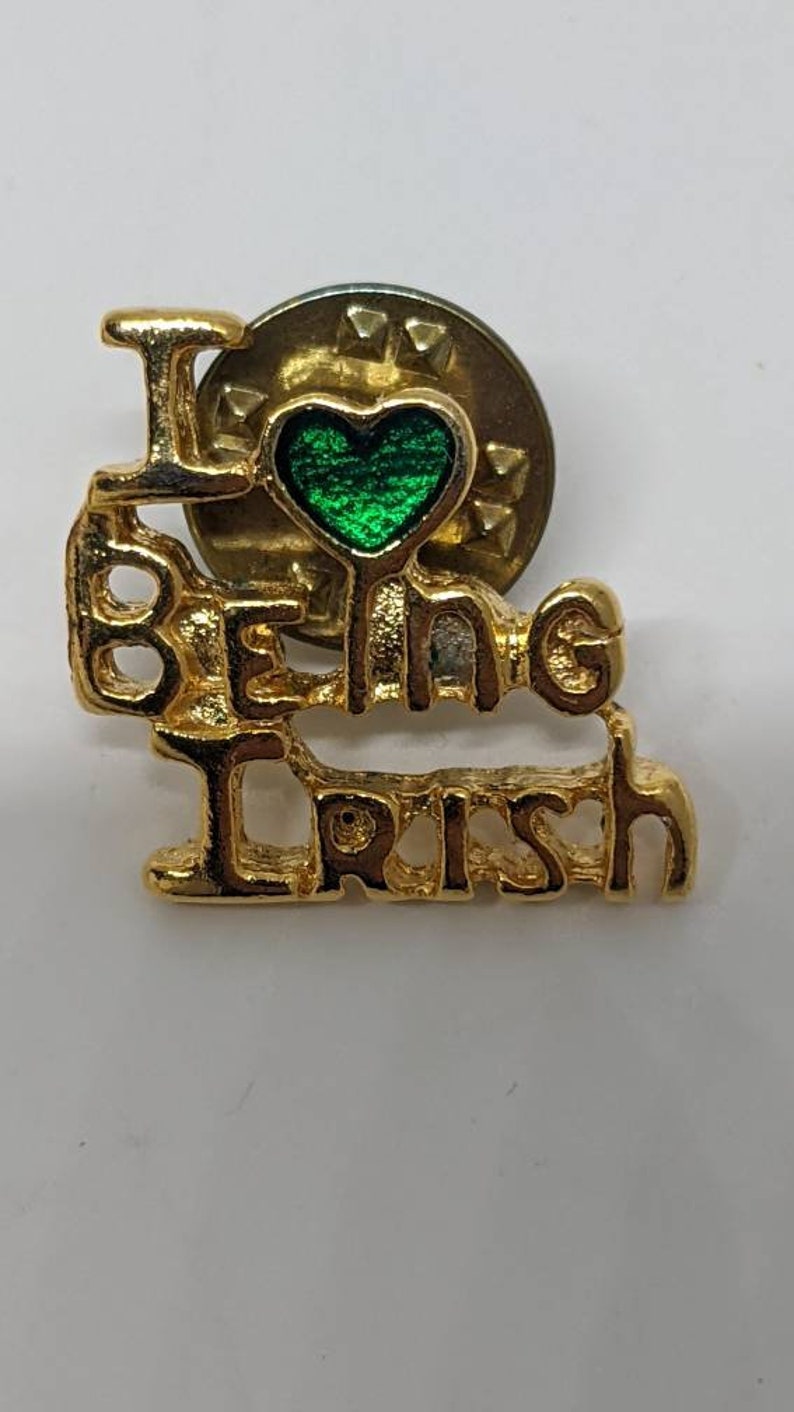 I love being Irish Ireland vintage gift carded pin St Patrick's day image 1