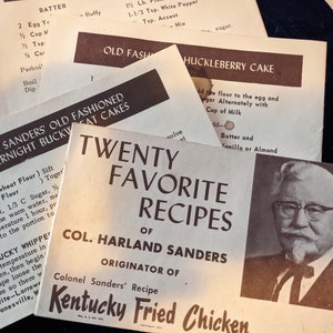 20 favorite recipes of Col Harland Sanders originator of Kentucky Fried Chicken Instant Download image 1