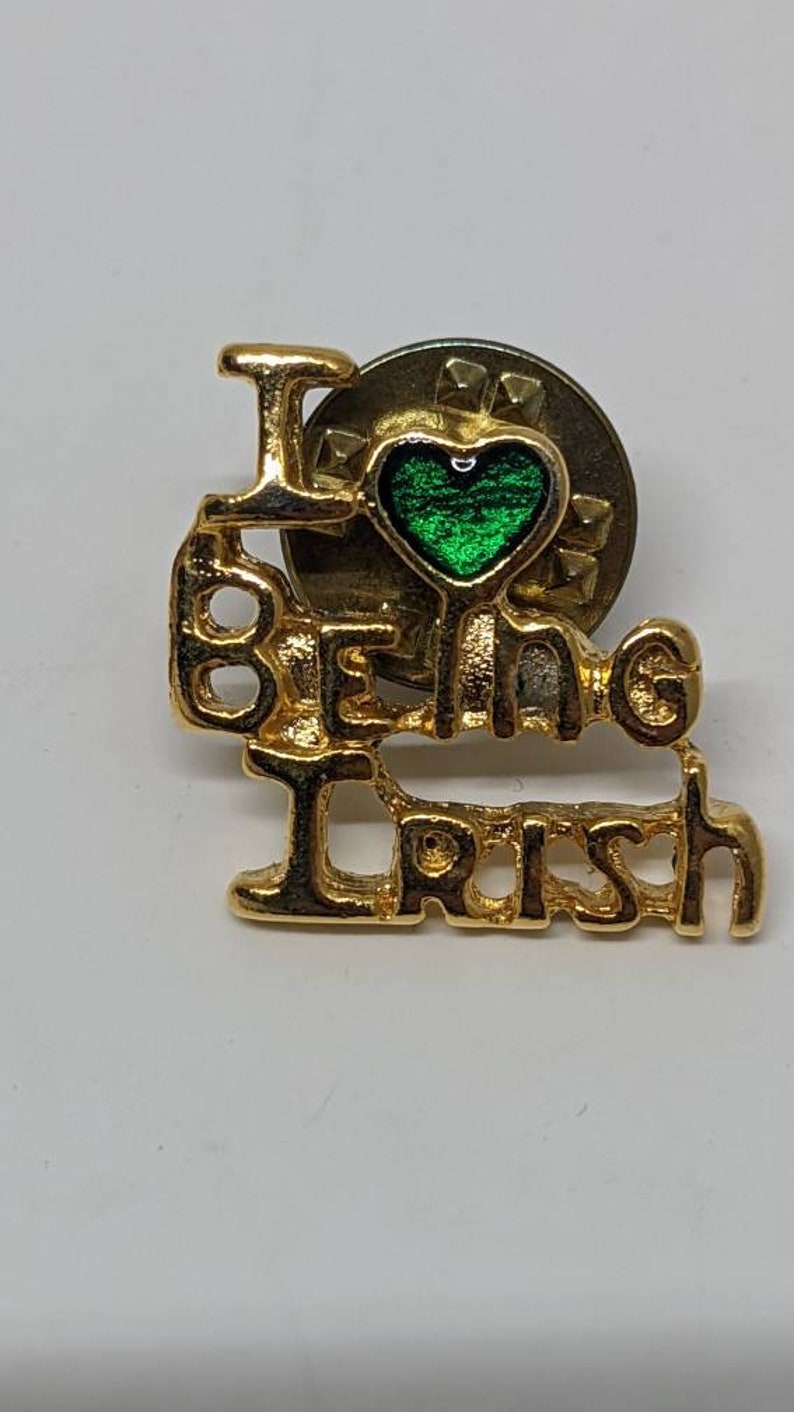 I love being Irish Ireland vintage gift carded pin St Patrick's day image 2