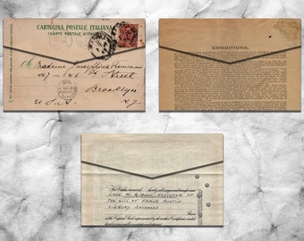 Vintage Railroad First Stamp Cover  Printable Envelopes Digital Ephemera Instant Download