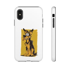 Funda para teléfono con diseño retro de pastor alemán, para iPhone y Samsung Galaxy. Regalo divertido para perro. Funda para iPhone con diseño de pastor alemán.
