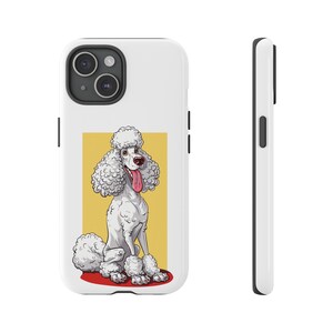 Funda para teléfono con diseño retro de caniche, para iPhone, Samsung Galaxy, funda de caniche, regalo divertido para perro, caniche para iPhone, Samsung Galaxy, el mejor regalo para caniche.