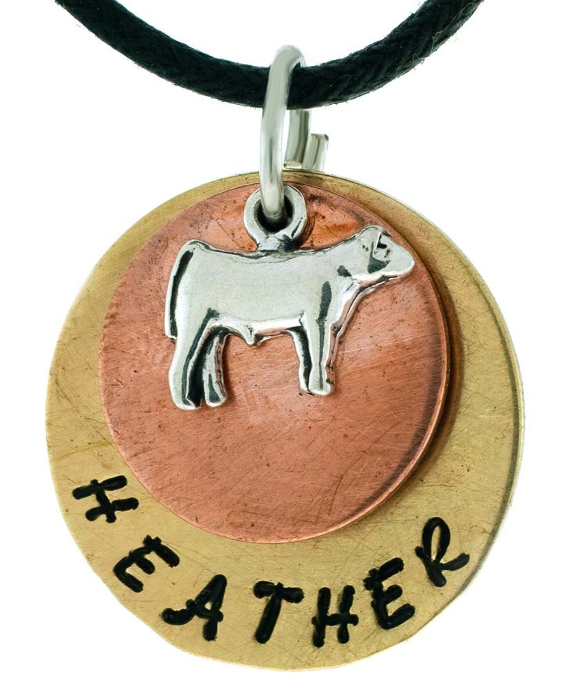 Stock Show & Farm Animal Name Necklaces With Adjustable Cord Etsy