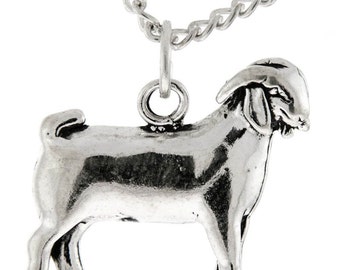 Stock Show Breeding Doe, Sterling Silver, FFA  Jewelry, 4H Goat Jewelry, Farm Animal Jewelry, Show Goat Necklace, Farm Girl, FFA, 4H