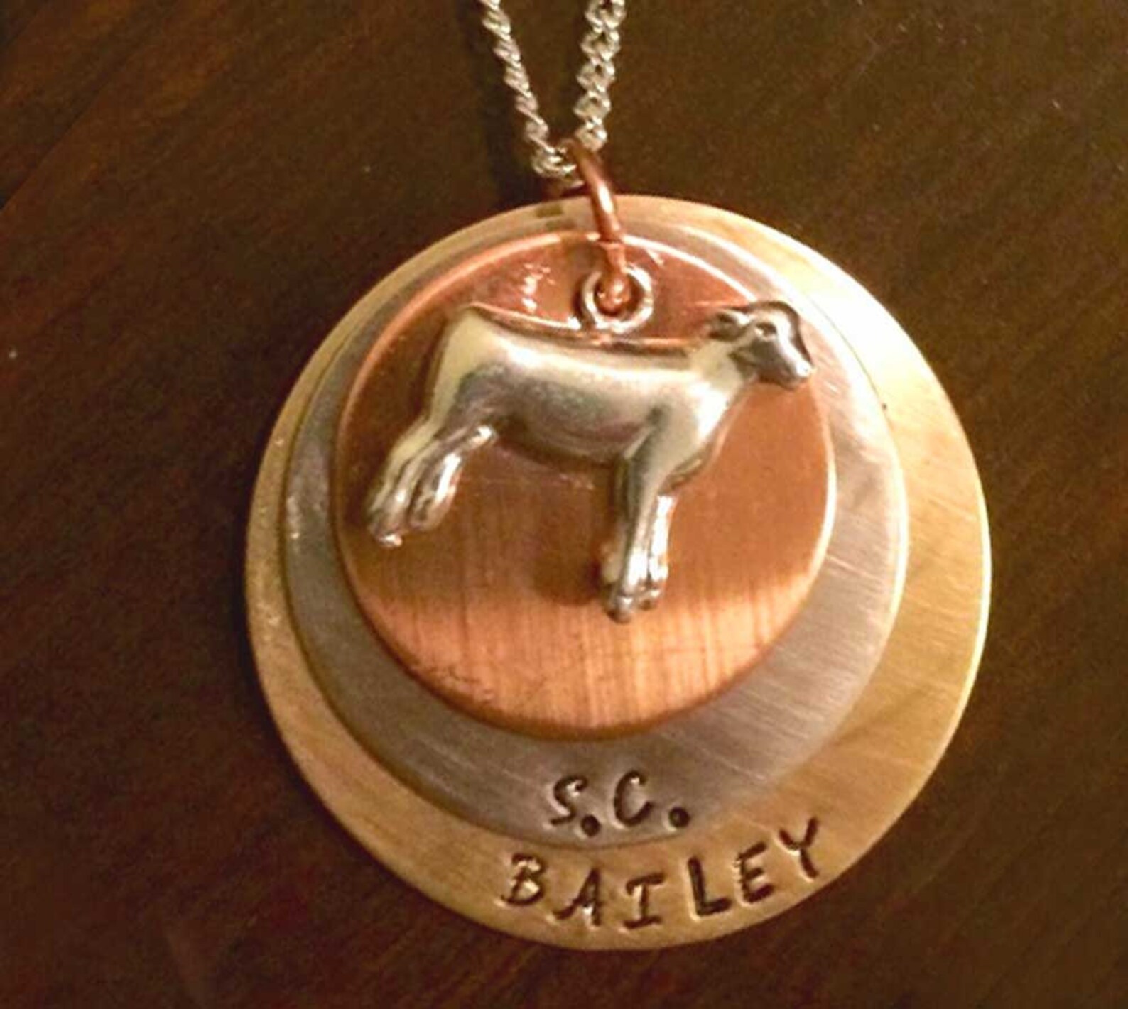 Stock Show & Farm Animal Name Necklaces With Adjustable Cord Etsy