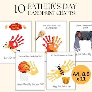 First Father&#39;s Day Craft, First Father&#39;s Day Handprint, 1st Fathers day Gift, First Fathers day, Fathers Day Handprint Craft,