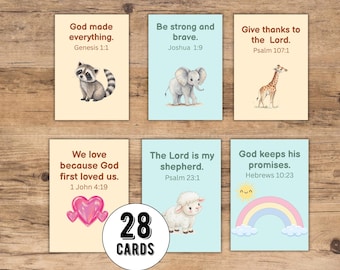 Kids Scripture Printable Cards, Bible Verse Scripture Cards Printable, Scripture Card Gifts, Christian Printable Scripture Cards