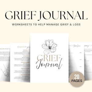 Grief Journal Gift, Grief Journal Mom, Grief Journal for Loss, Dad Grief Journal, Grief Therapy Resource, Grief Journal Printable
