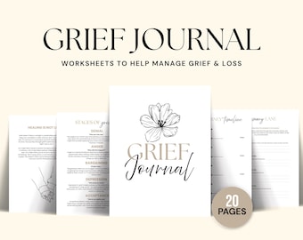 Grief Journal Gift, Grief Journal Mom, Grief Journal for Loss, Dad Grief Journal, Grief Therapy Resource, Grief Journal Printable