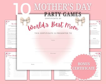 Mothers Day Brunch Games, Mother's Day Games Bundle, Mothers Day Trivia Game, Mother's Day Printable Games, Brunch Party Ideas