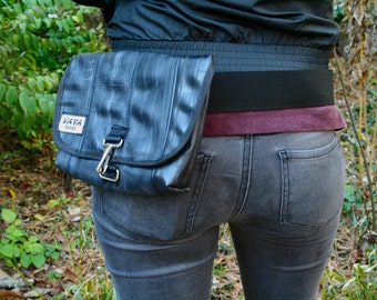 Recycled Bike Tube Hip Pouch (Large)