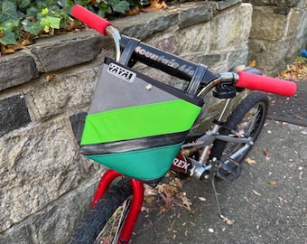 Bicycle Basket in greens and grey