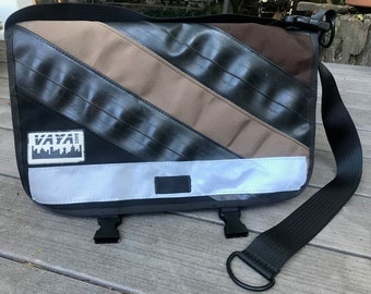 Petite Bike Tube and Canvas Messenger Bag