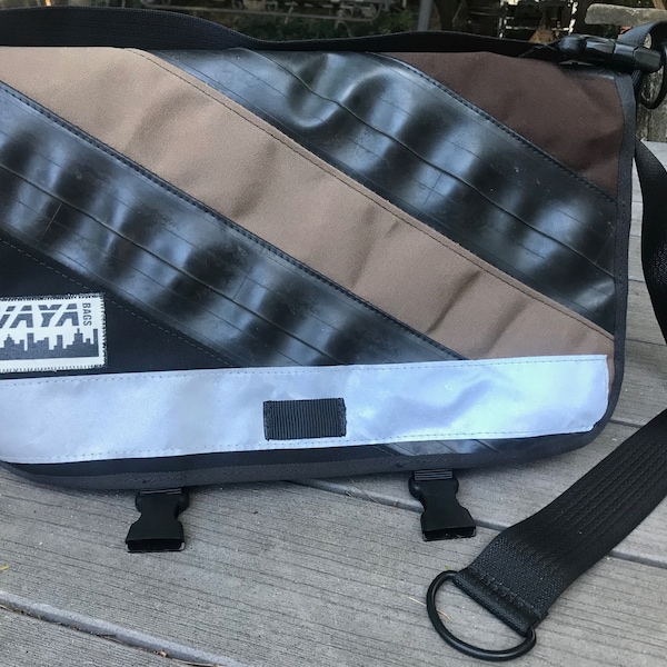 Petite Bike Tube and Canvas Messenger Bag