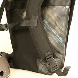 Recycled Bike Tube Backpack with Reinforced Bottom image 3