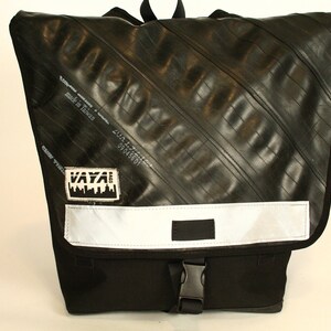 Recycled Bike Tube Backpack with Reinforced Bottom image 2