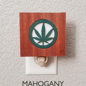 Cannabis Night light LED wall plug in, Pot leaf, Marijuana Hemp, all occasion gift. image 5