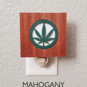 Cannabis Night light LED wall plug in, Pot leaf, Marijuana Hemp, Stocking Stuffer, Christmas Gift, Weed night light, all occasion gift.