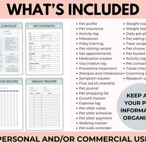 Digitale huisdierverzorgingsplanner met PLR-doorverkooprechten, gezondheidstracker, medische planner, canva + pdf afbeelding 2