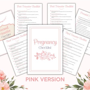 Pregnancy Checklist Planner with PLR Resell Rights, First Time Mom, Canva + PDF image 3