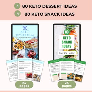 Nutrition Bundle, Keto and Protein Recipes, Meal Plan, Food Chart, Canva + PDF, PLR Resell Rights imagen 5