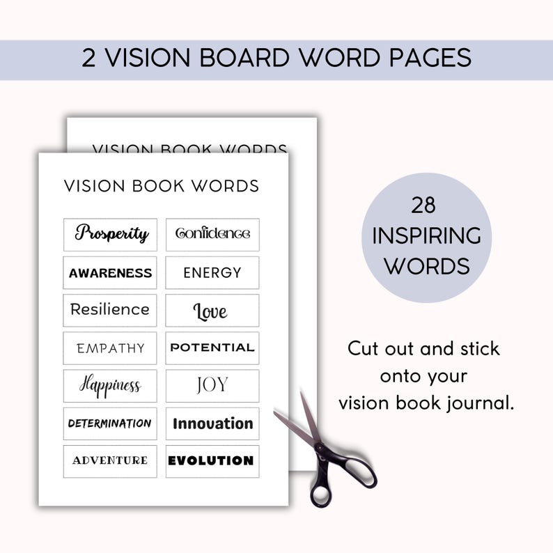 Vision Board Journal, Dream Manifestation, Law of Attraction, Goal Planning, Canva + PDF, PLR Resell Rights image 6