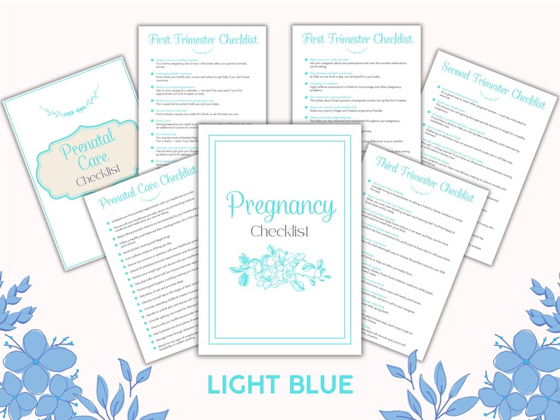 Pregnancy Checklist Planner with PLR Resell Rights, First Time Mom, Canva + PDF image 4