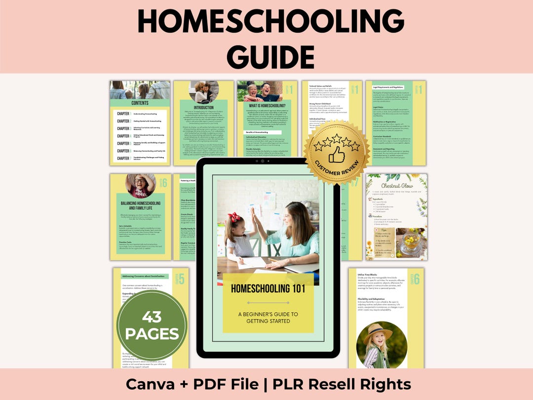 Homeschooling Beginner’s Guide With PLR Resell Rights, Teaching at Home ...