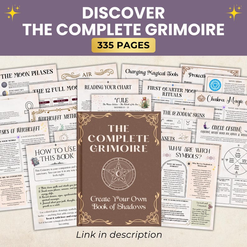 Rituals and Spells Witchcraft, Grimoire Pages, Book of Shadows, Canva ...