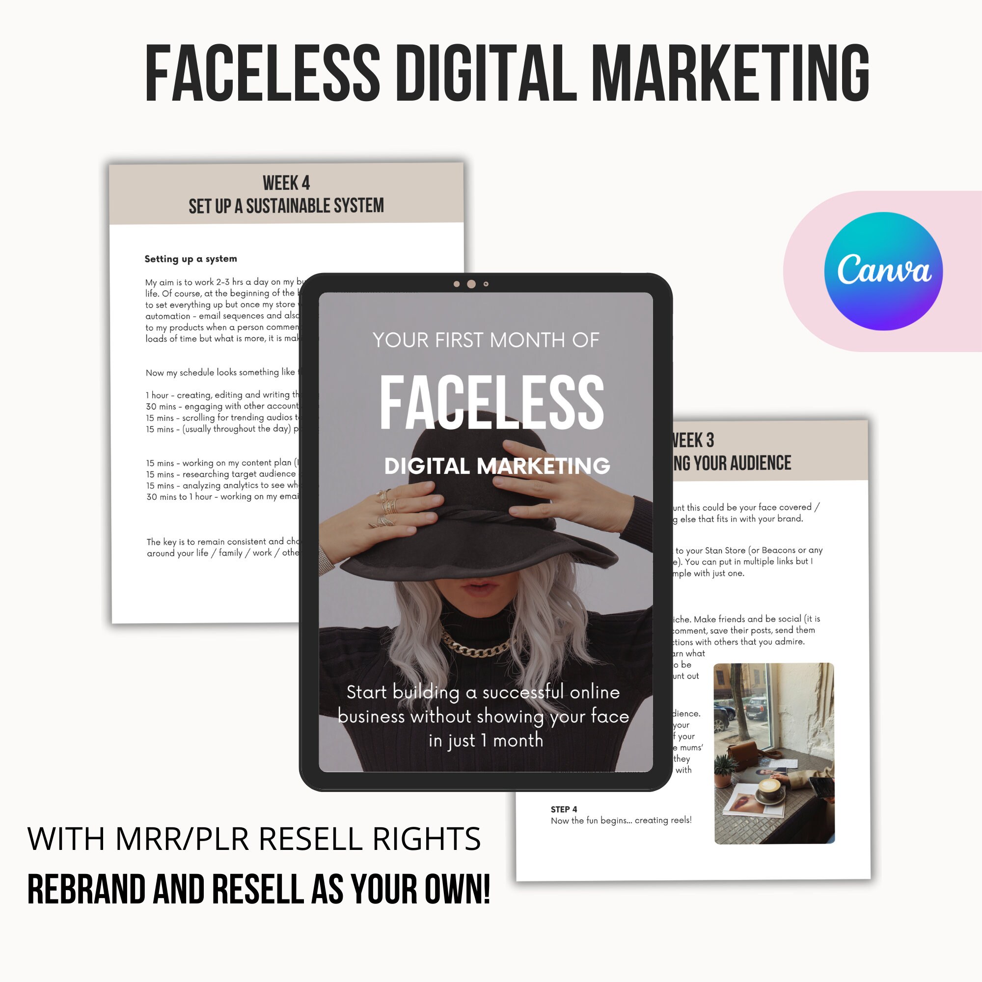 Faceless Digital Marketing Ebook With PLR and MRR, Learn and Resell ...