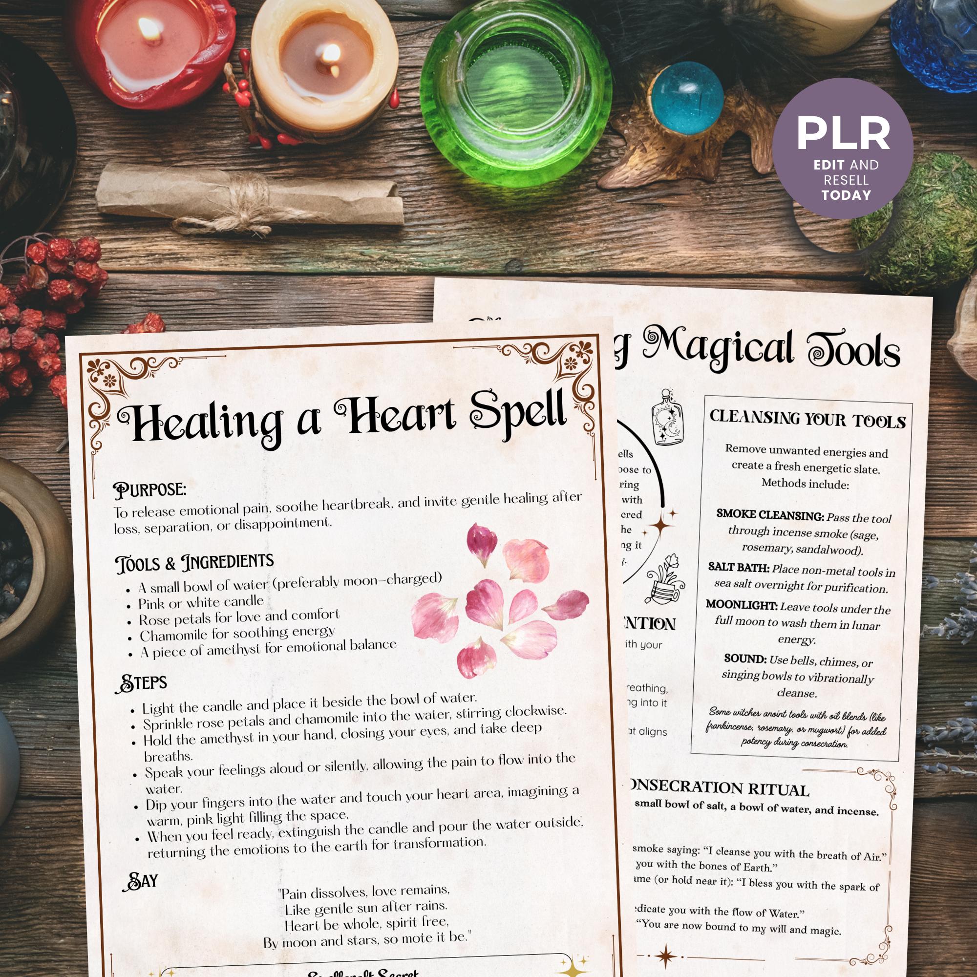 Rituals and Spells Witchcraft, Grimoire Pages, Book of Shadows, Canva ...