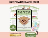 Gut Health Guide, Nutrition Ebook, Gut Recipes, Anti-inflammatory Food Chart, Meal Planner, Canva + PDF, PLR Resell Rights
