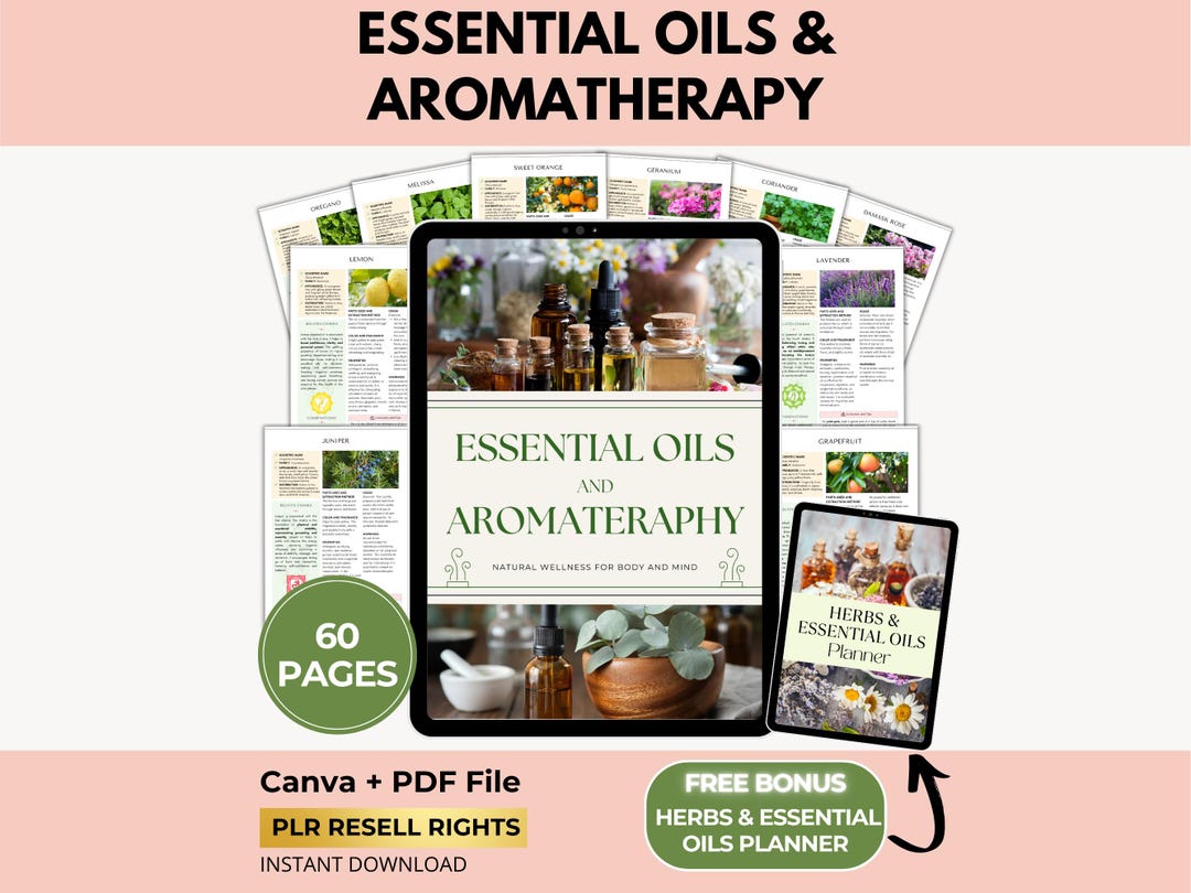 Aromatherapy & Essential Oils Guide With PLR Resell Rights, Herbal ...