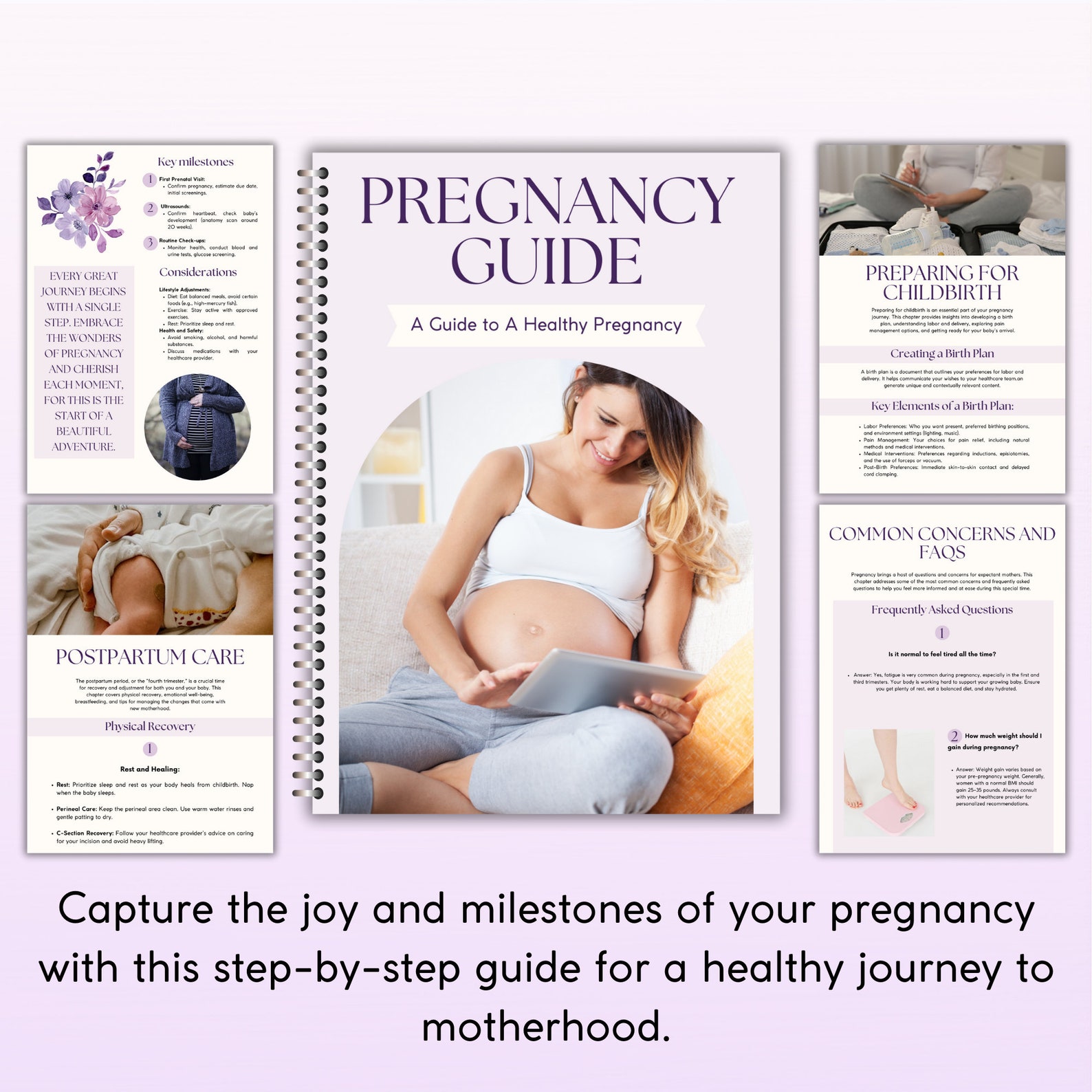 New Mother Guide.pdf Pregnancy Guide Ebook, New Born Care Guidebook, Maternity Book, Canva ...