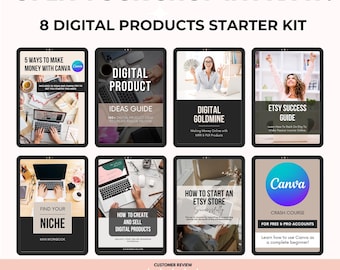 Etsy Shop Guide, Etsy Seller Ebook, Etsy Shop Success for Beginners, Canva, PLR/MMR Resell Rights