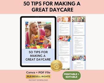 Ebook: Cómo iniciar una guardería infantil con derechos de reventa PLR. Canva + PDF.