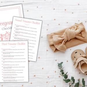 Pregnancy Checklist Planner with PLR Resell Rights, First Time Mom, Canva + PDF image 7