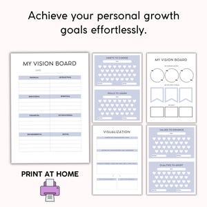 Vision Board Journal, Dream Manifestation, Law of Attraction, Goal Planning, Canva + PDF, PLR Resell Rights image 3