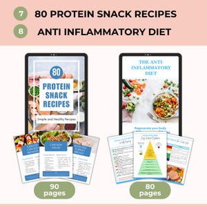 Nutrition Bundle, Keto and Protein Recipes, Meal Plan, Food Chart, Canva + PDF, PLR Resell Rights imagen 7