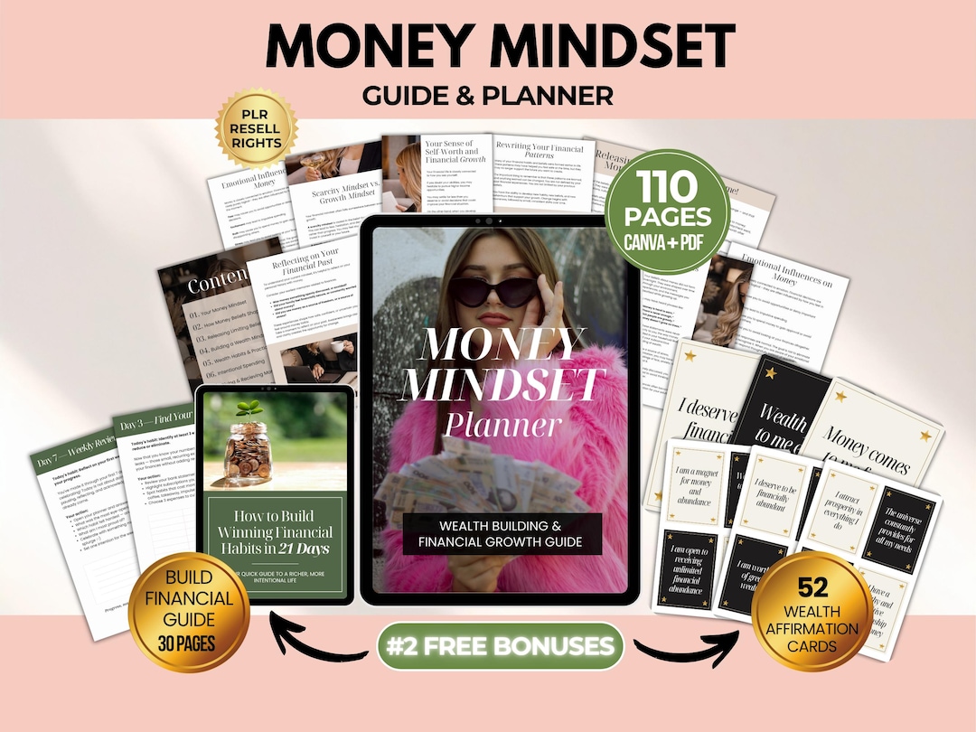 Money Mindset Guide & Planner With PLR, DFY Money Mindset Digital ...
