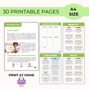 Planificador de comidas cetogénicas y bajas en carbohidratos con derechos de reventa PLR, pérdida de peso, recetas bajas en azúcar, Canva + PDF imagen 5
