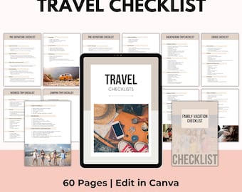 Travel Checklist Planner: 60-Page Packing Lists (PLR Resell Rights)