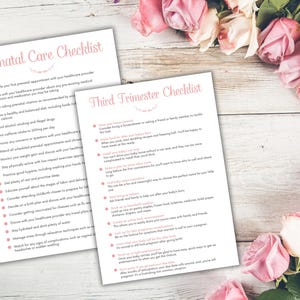 Pregnancy Checklist Planner with PLR Resell Rights, First Time Mom, Canva + PDF image 5