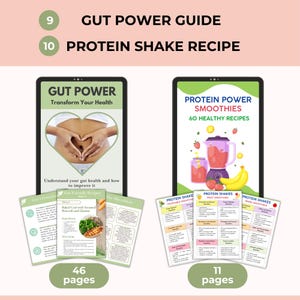 Nutrition Bundle, Keto and Protein Recipes, Meal Plan, Food Chart, Canva + PDF, PLR Resell Rights imagen 8