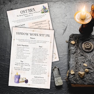 The Complete Grimoire, Book of Shadows, Witchcraft Pages & Dividers, Canva + PDF, PLR Resell Rights image 9