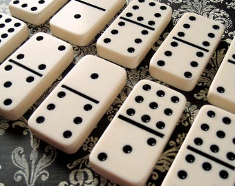 10 Big Vintage DOMINOES for Altered Art Jewelry Design Assemblage and Home Decor