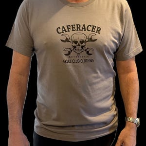 Cafe Racer uk motor bike t shirt from skull club clothing