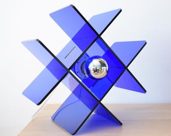 Blue Sculptural Table Lamp | Mid Century Modern Floor Lamp for warm interior design