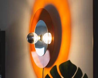 Orange Wall Hanging Light | Acrylic Glass Mid Century Modern Ceiling Light